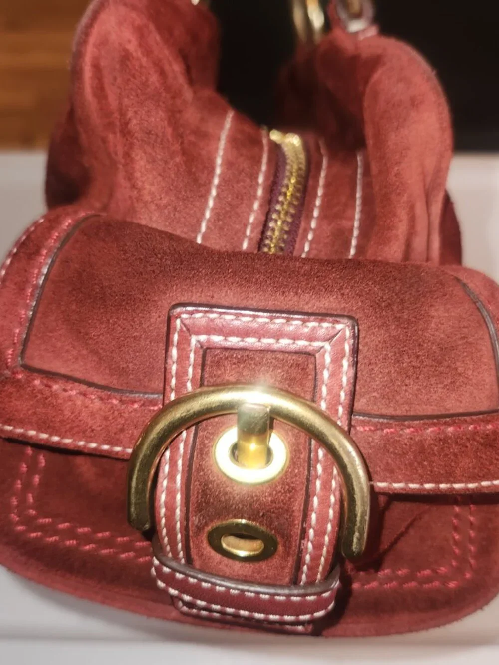 Vintage Y2K Coach Soho Mia - Burgundy Suede Style 10061 Y2K Pristine